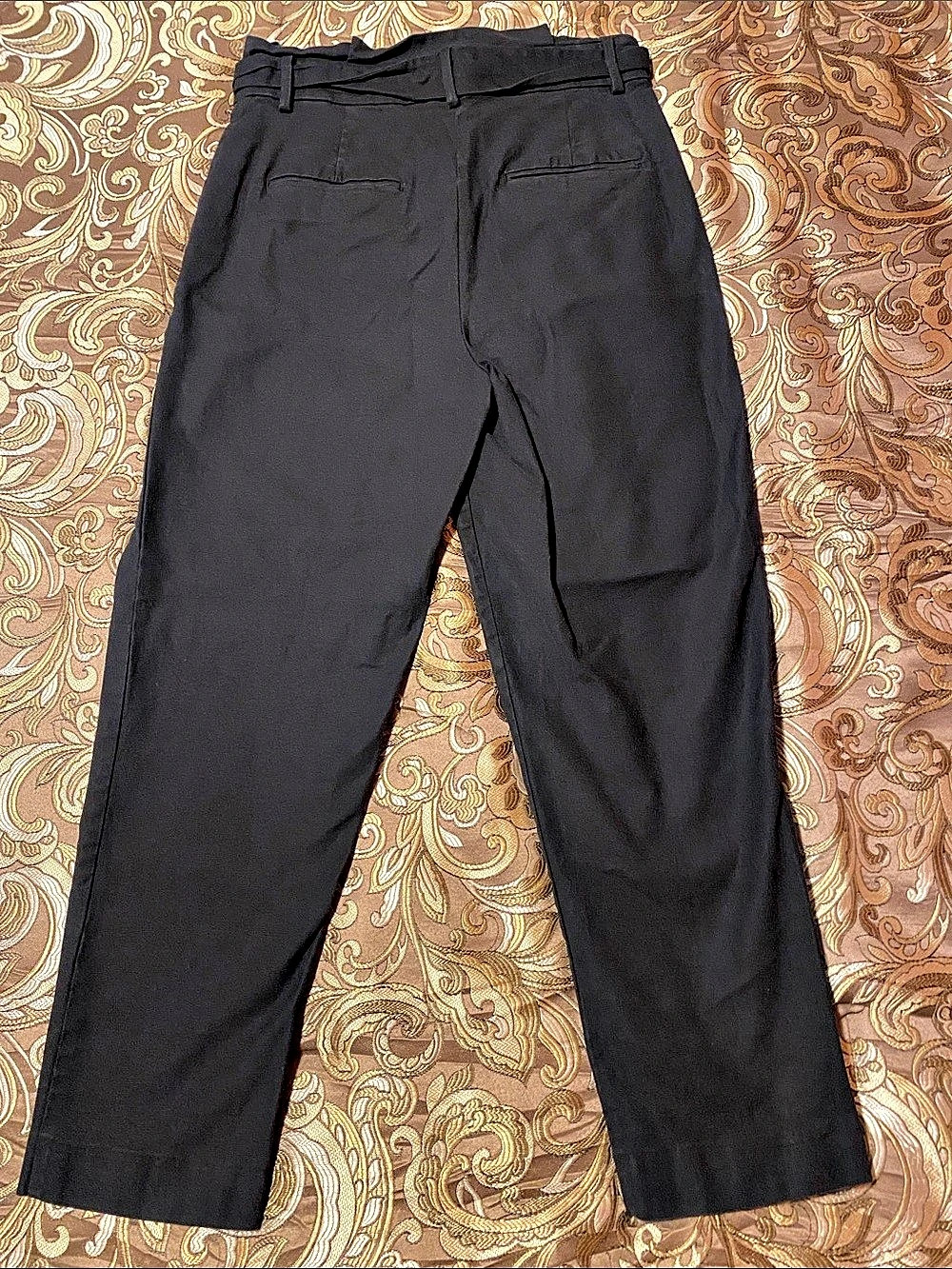 Ann Taylor Black Paperbag Waist Pant - Picture 2 of 4